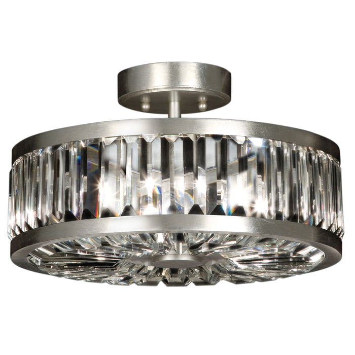 Fine Art 815740ST Three Light Semi-Flush Mount, Silver