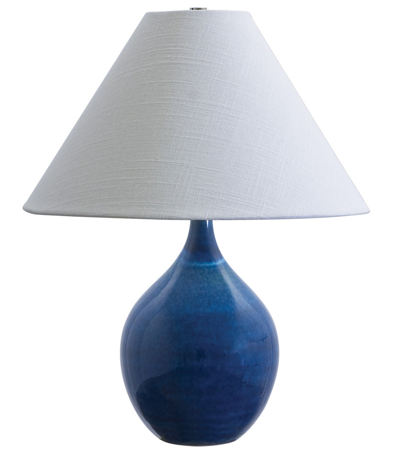 House of Troy GS200-BG One Light Table Lamp, Blue Gloss
