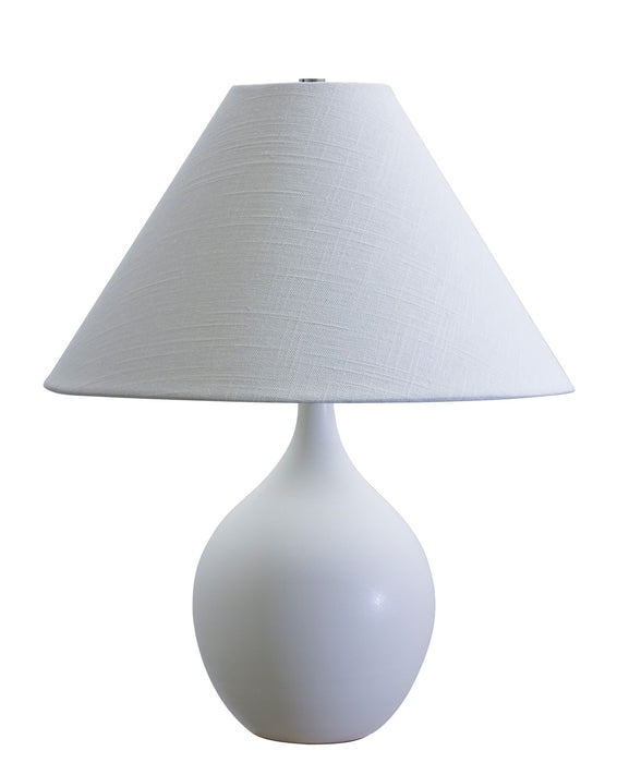 House of Troy GS200-WM One Light Table Lamp, White Matte