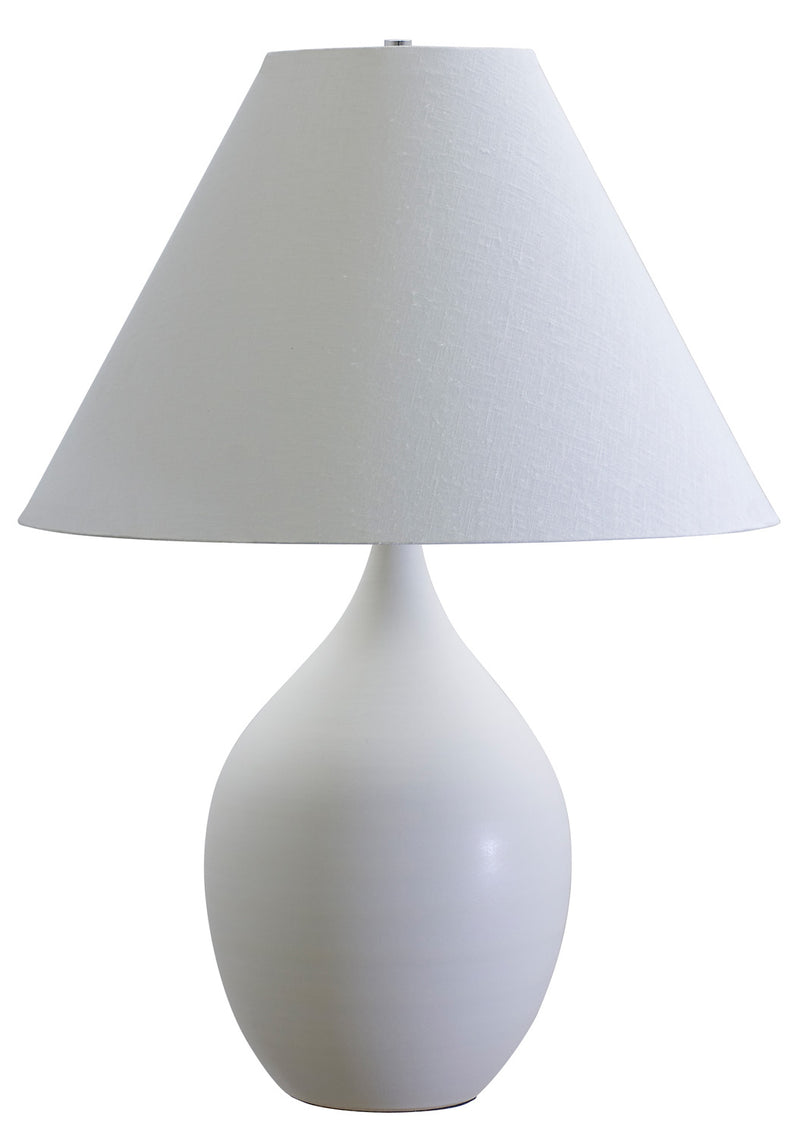 House of Troy GS400-WM One Light Table Lamp, White Matte