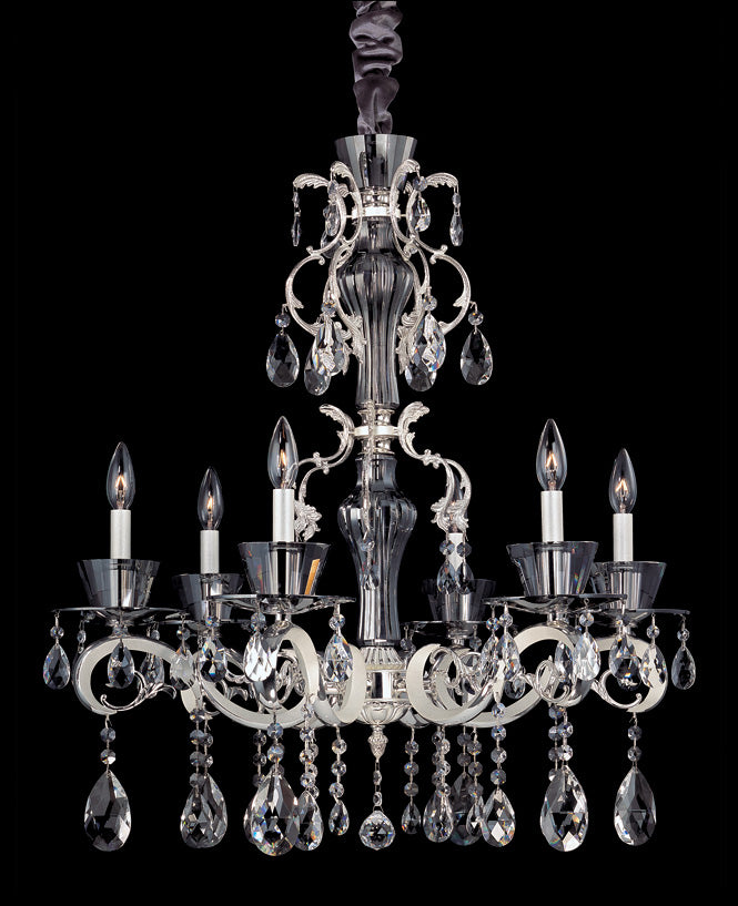 Allegri 10096-017-FR001 Six Light Chandelier, Silver