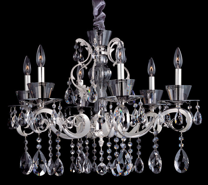 Allegri 10098-017-FR001 Six Light Chandelier, Silver