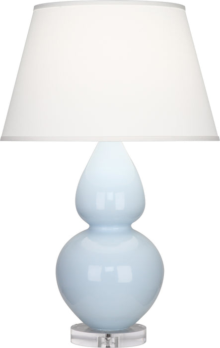 Robert Abbey A676X One Light Table Lamp, Baby Blue Glazed Ceramic w/Lucite