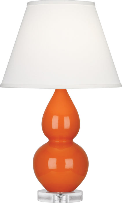 Robert Abbey A695X One Light Accent Lamp, Pumpkin Glazed Ceramic w/Lucite