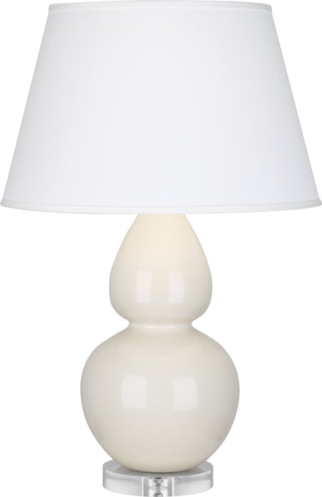 Robert Abbey A756X One Light Table Lamp, Bone Glazed Ceramic w/Lucite