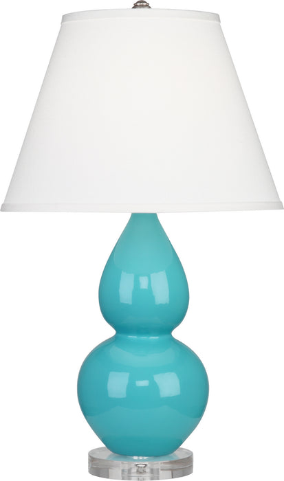 Robert Abbey A761X One Light Accent Lamp, Egg Blue Glazed Ceramic w/Lucite