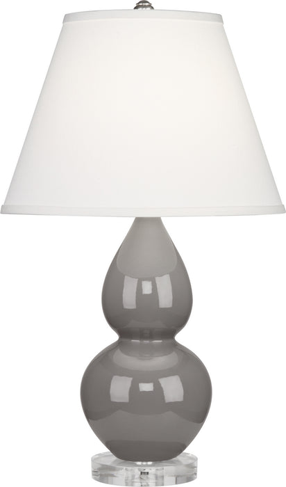 Robert Abbey A770X One Light Accent Lamp, Smokey Taupe Glazed Ceramic w/Lucite