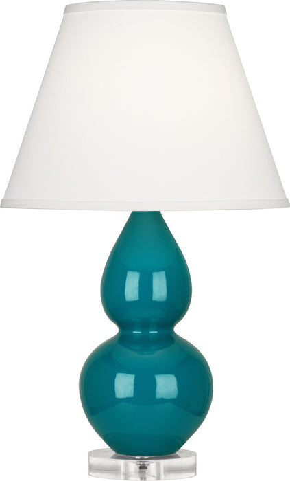 Robert Abbey A773X One Light Accent Lamp, Peacock Glazed Ceramic w/Lucite