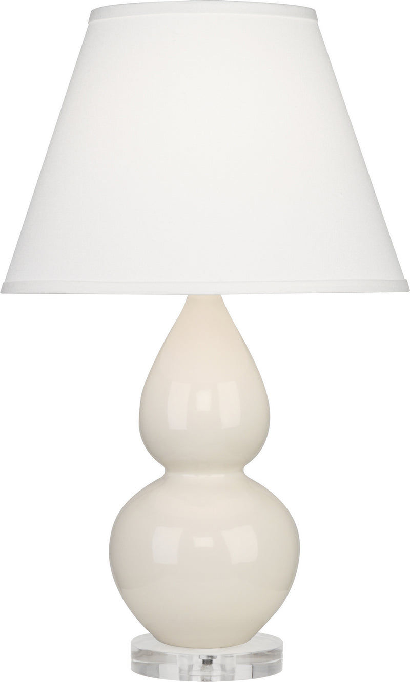 Robert Abbey A776X One Light Accent Lamp, Bone Glazed Ceramic w/Lucite