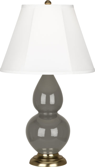 Robert Abbey CR10 One Light Accent Lamp, Ash Glazed Ceramic w/Antique Brass