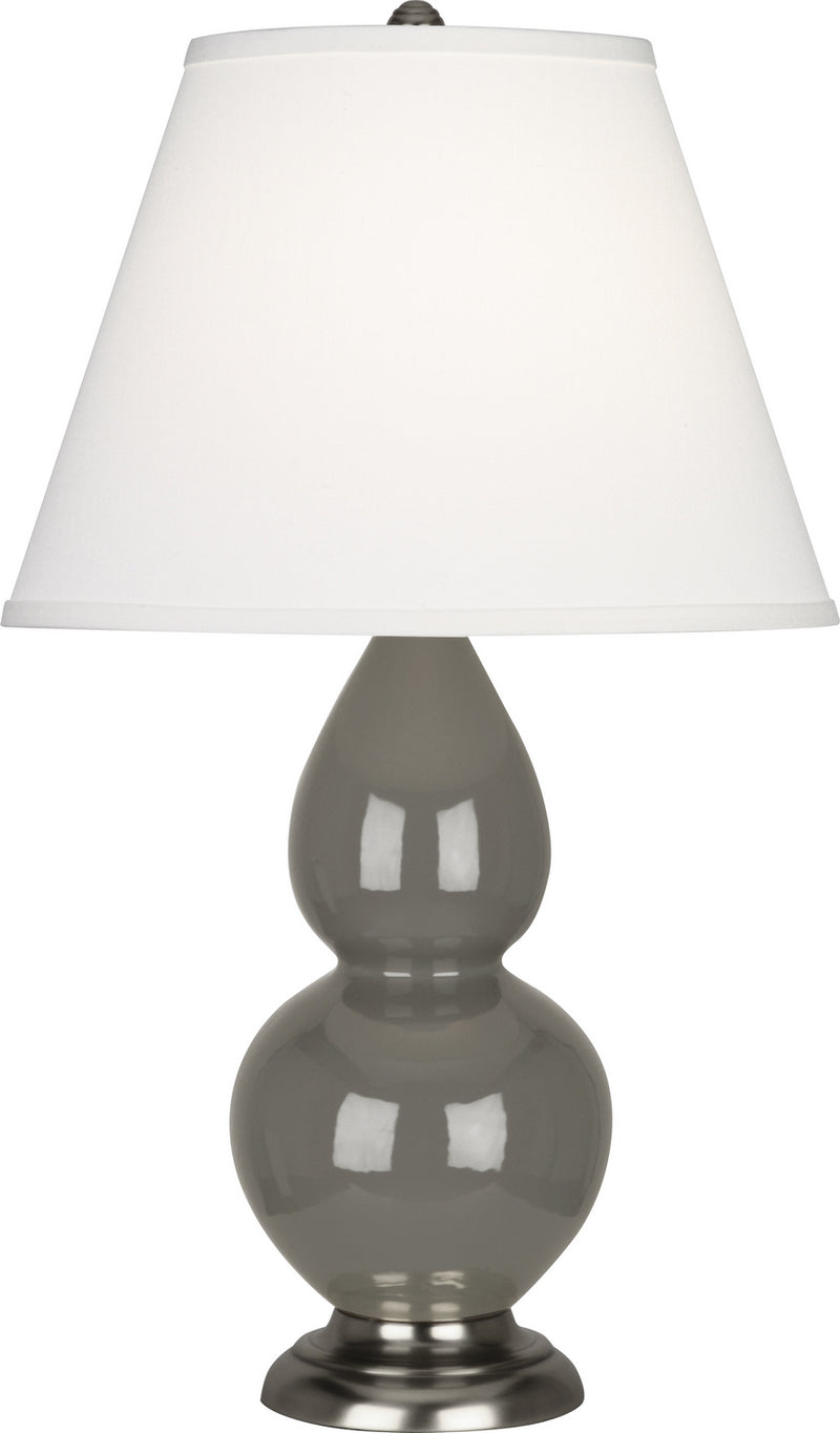 Robert Abbey CR12X One Light Accent Lamp, Ash Glazed Ceramic w/Antique Silvered