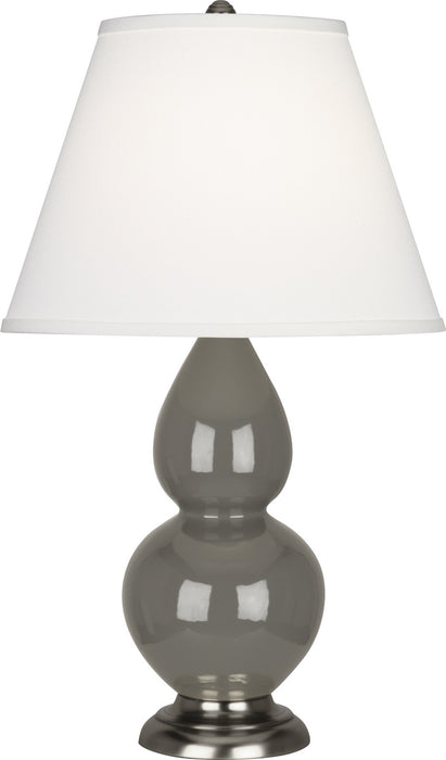 Robert Abbey CR12X One Light Accent Lamp, Ash Glazed Ceramic w/Antique Silvered