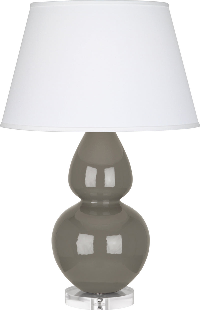 Robert Abbey CR23X One Light Table Lamp, Ash Glazed Ceramic w/Lucite