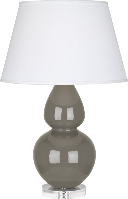 Robert Abbey CR23X One Light Table Lamp, Ash Glazed Ceramic w/Lucite