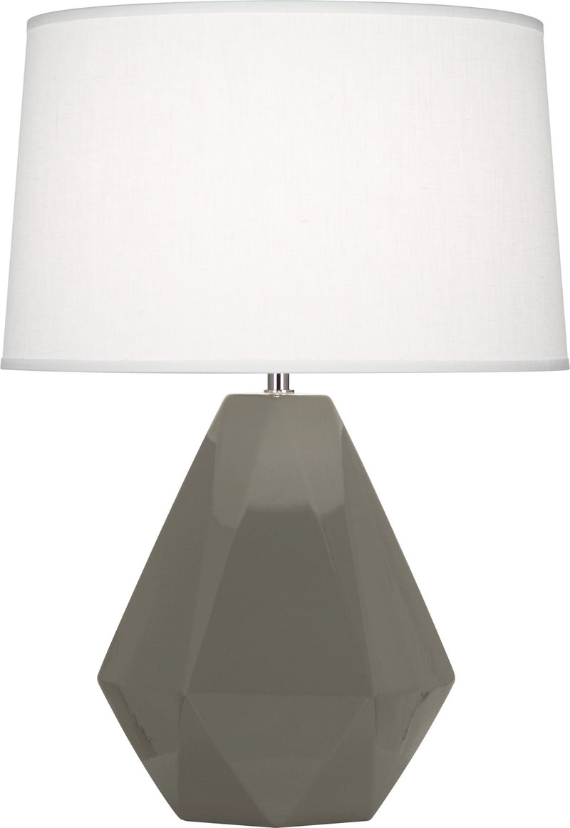 Robert Abbey CR930 One Light Table Lamp, Ash Glazed Ceramic