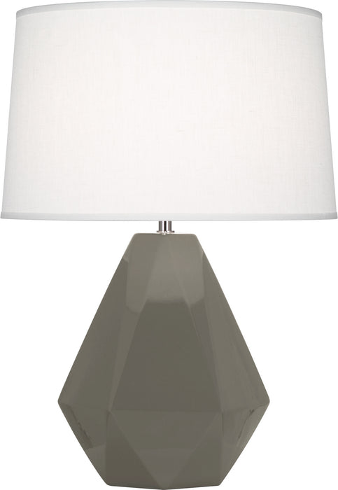 Robert Abbey CR930 One Light Table Lamp, Ash Glazed Ceramic