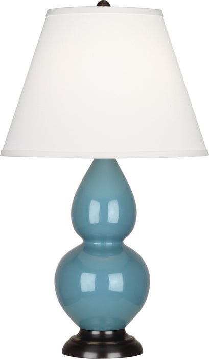 Robert Abbey OB11X One Light Accent Lamp, Steel Blue Glazed Ceramic w/Deep Patina Bronzeed