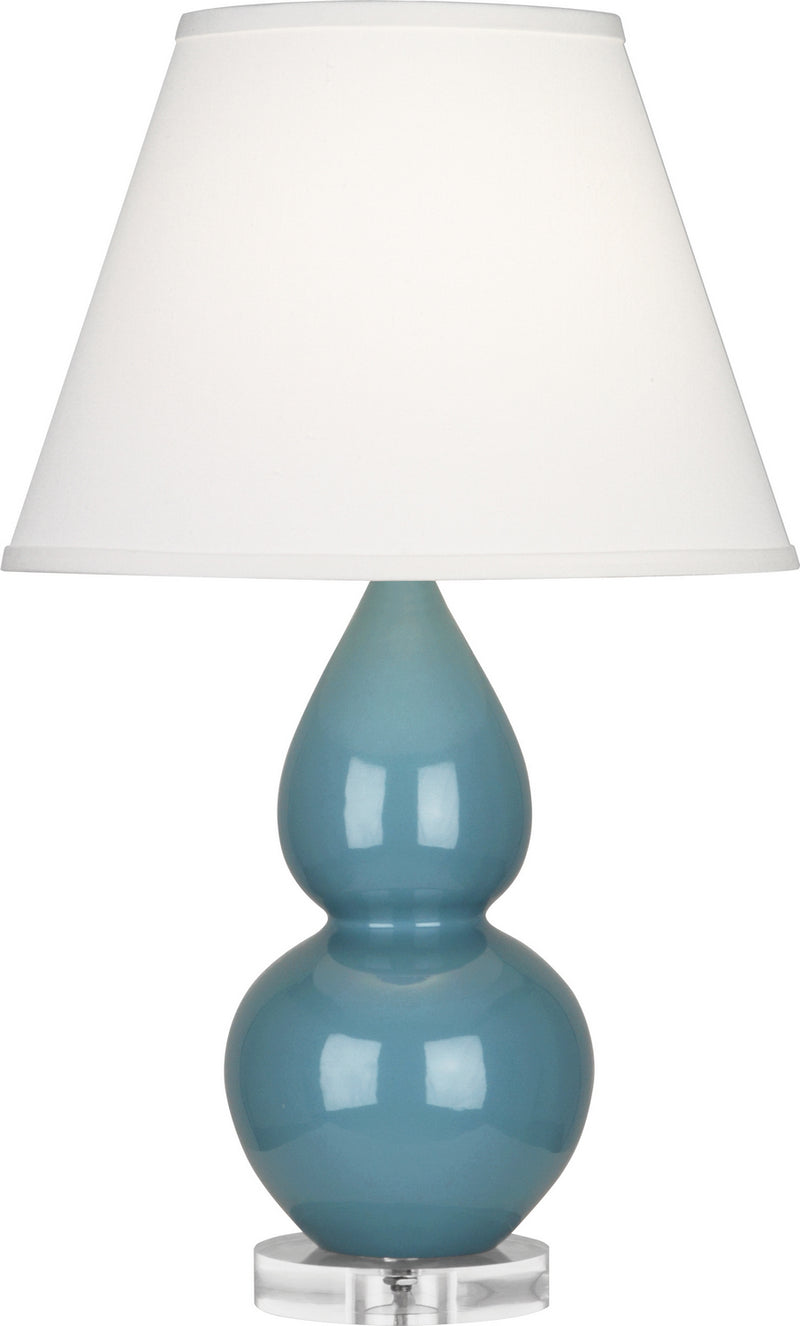Robert Abbey OB13X One Light Accent Lamp, Steel Blue Glazed Ceramic w/Lucite