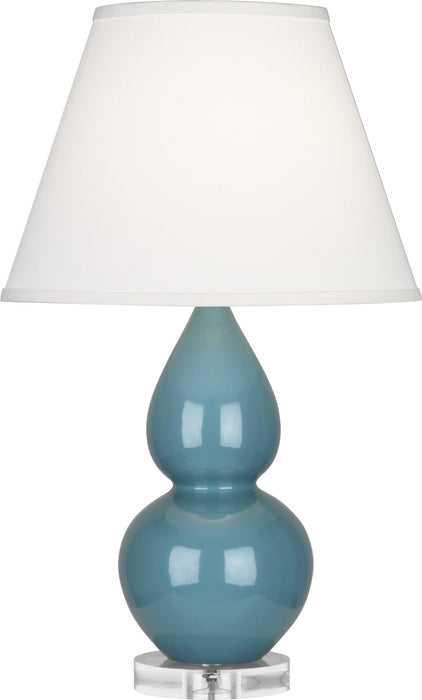 Robert Abbey OB13X One Light Accent Lamp, Steel Blue Glazed Ceramic w/Lucite