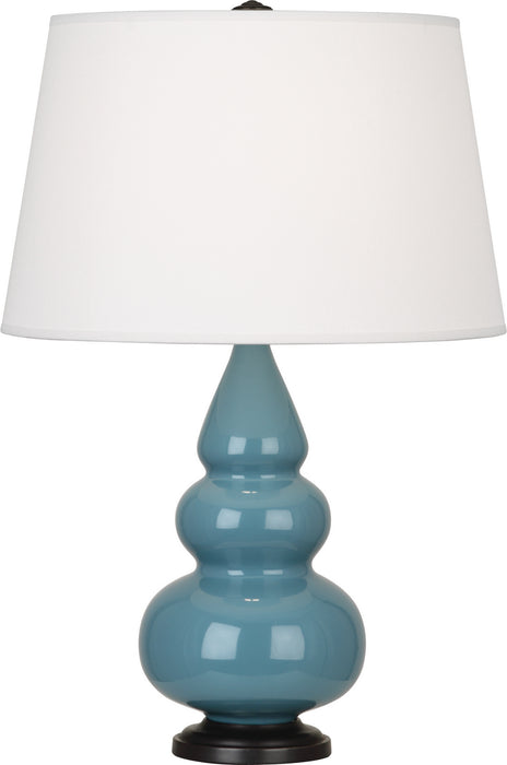 Robert Abbey OB31X One Light Accent Lamp, Steel Blue Glazed Ceramic w/Deep Patina Bronzeed