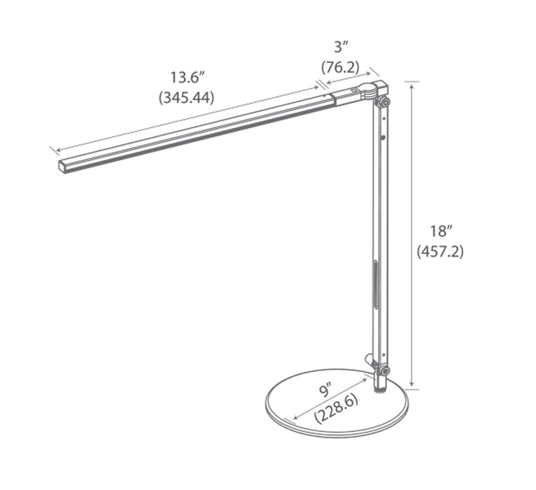 Koncept AR1000-WD-MBK-DSK LED Desk Lamp, Metallic black