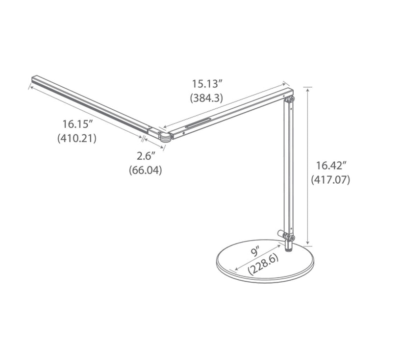 Koncept AR3000-CD-SIL-DSK LED Desk Lamp, Silver
