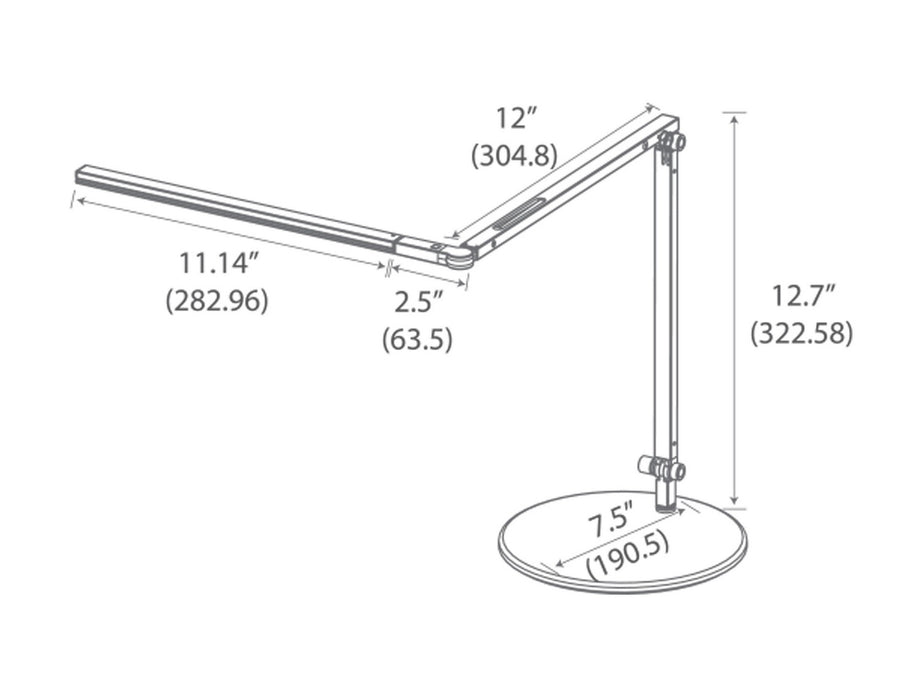 Koncept AR3100-CD-MBK-DSK LED Desk Lamp, Metallic black