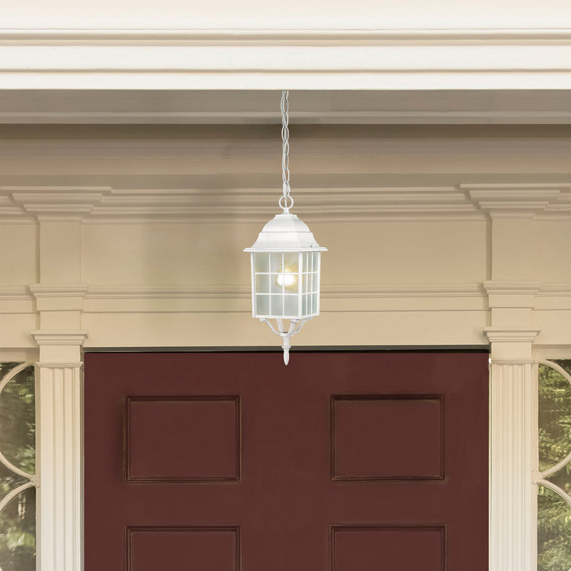 Nuvo Lighting 60-4911 One Light Hanging Lantern, White