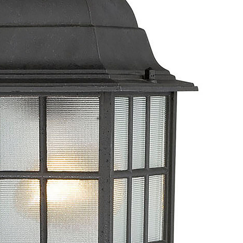 Nuvo Lighting 60-4913 One Light Hanging Lantern, Textured Black
