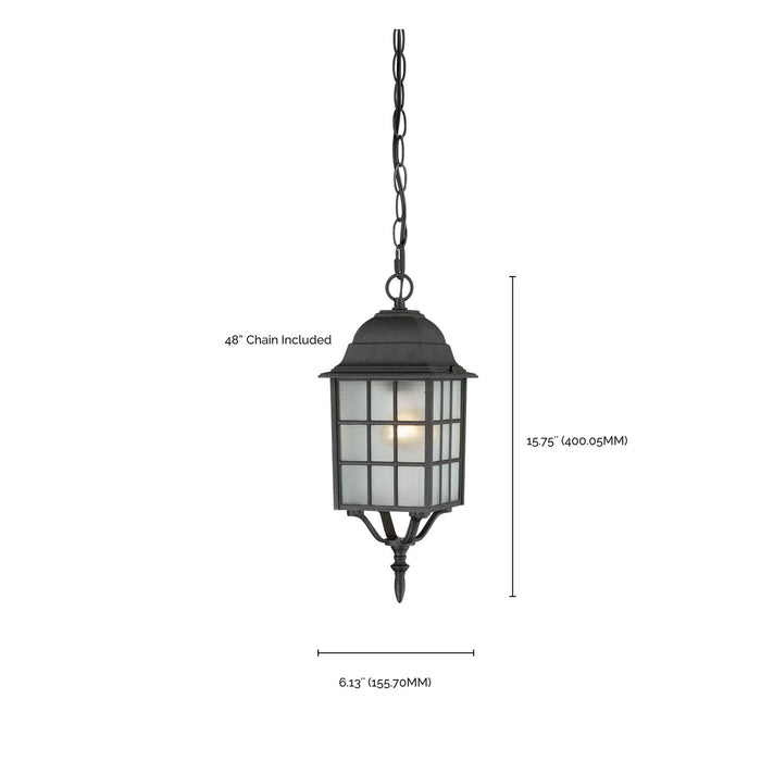 Nuvo Lighting 60-4913 One Light Hanging Lantern, Textured Black