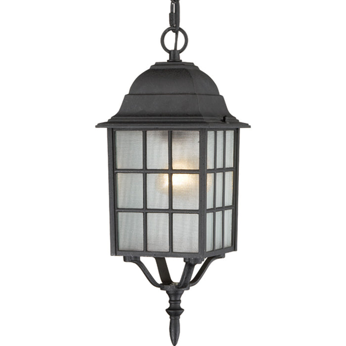 Nuvo Lighting 60-4913 One Light Hanging Lantern, Textured Black