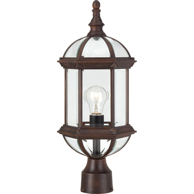 Nuvo Lighting 60-4975 One Light Post Lantern, Rustic Bronze