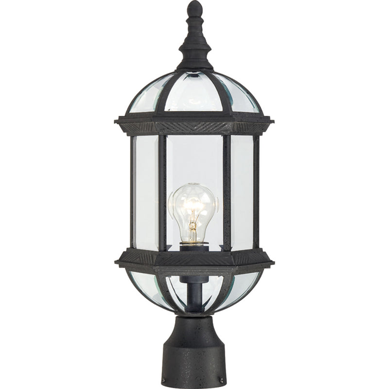 Nuvo Lighting 60-4976 One Light Post Lantern, Textured Black
