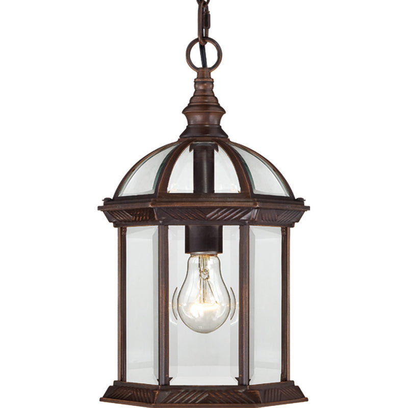 Nuvo Lighting 60-4978 One Light Hanging Lantern, Rustic Bronze