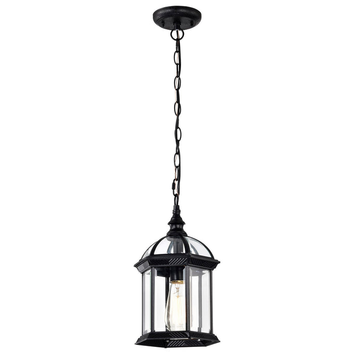 Nuvo Lighting 60-4979 One Light Hanging Lantern, Textured Black