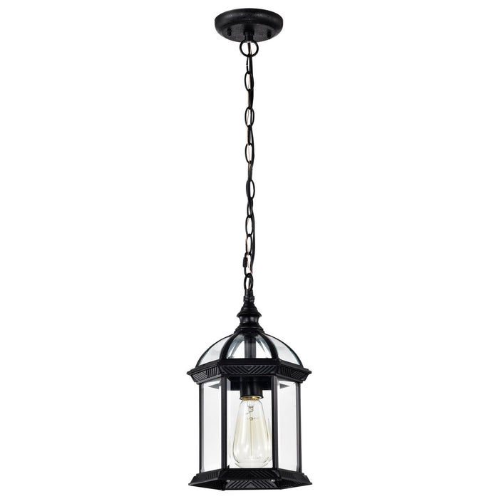 Nuvo Lighting 60-4979 One Light Hanging Lantern, Textured Black