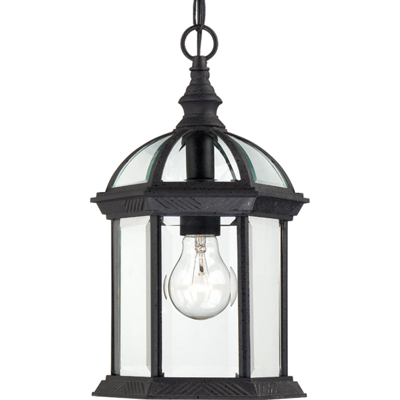 Nuvo Lighting 60-4979 One Light Hanging Lantern, Textured Black