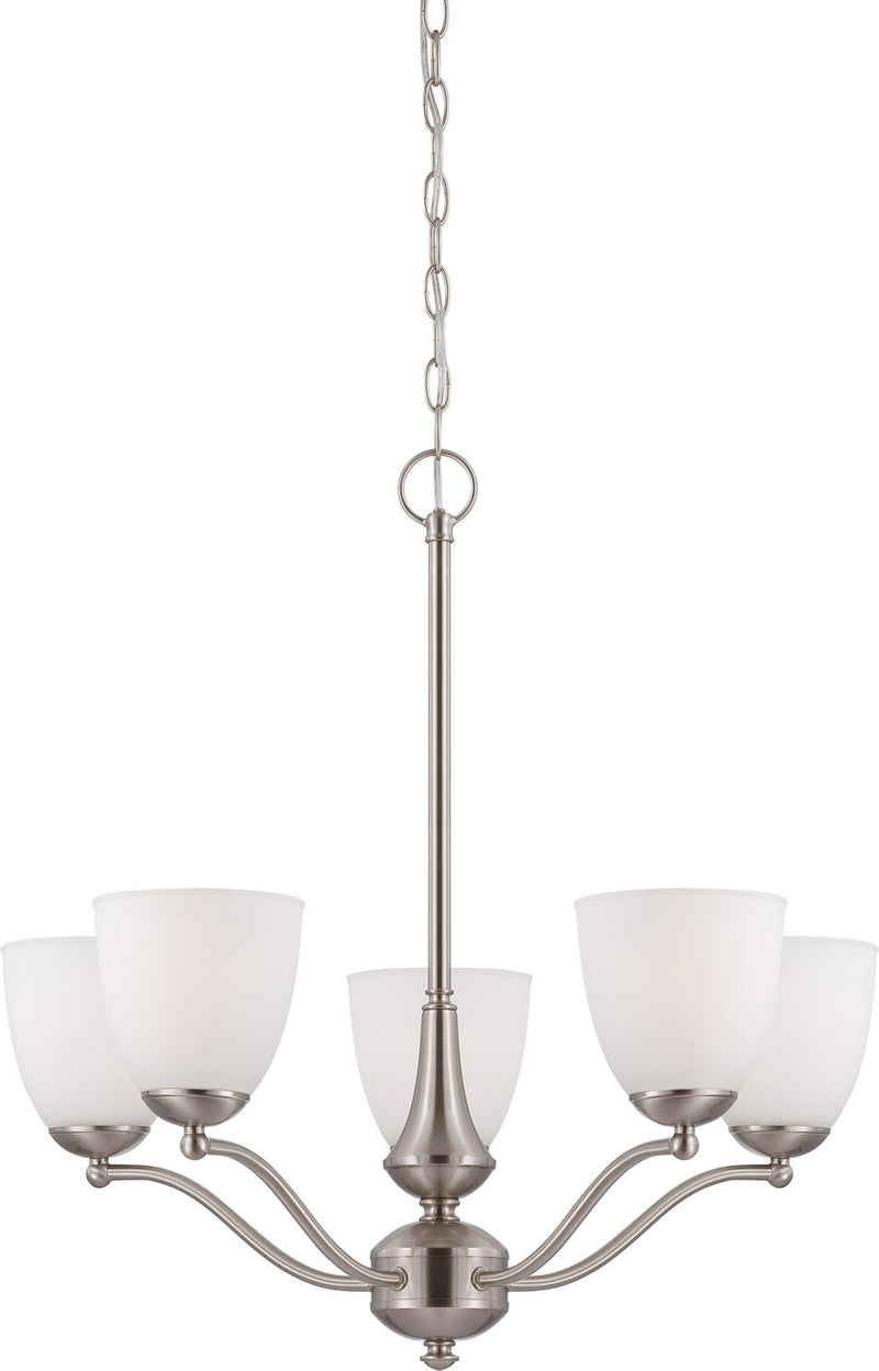 Nuvo Lighting 60-5035 Five Light Chandelier, Brushed Nickel