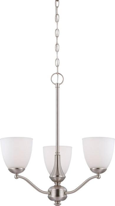 Nuvo Lighting 60-5036 Three Light Chandelier, Brushed Nickel