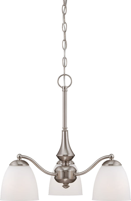 Nuvo Lighting 60-5042 Three Light Chandelier, Brushed Nickel
