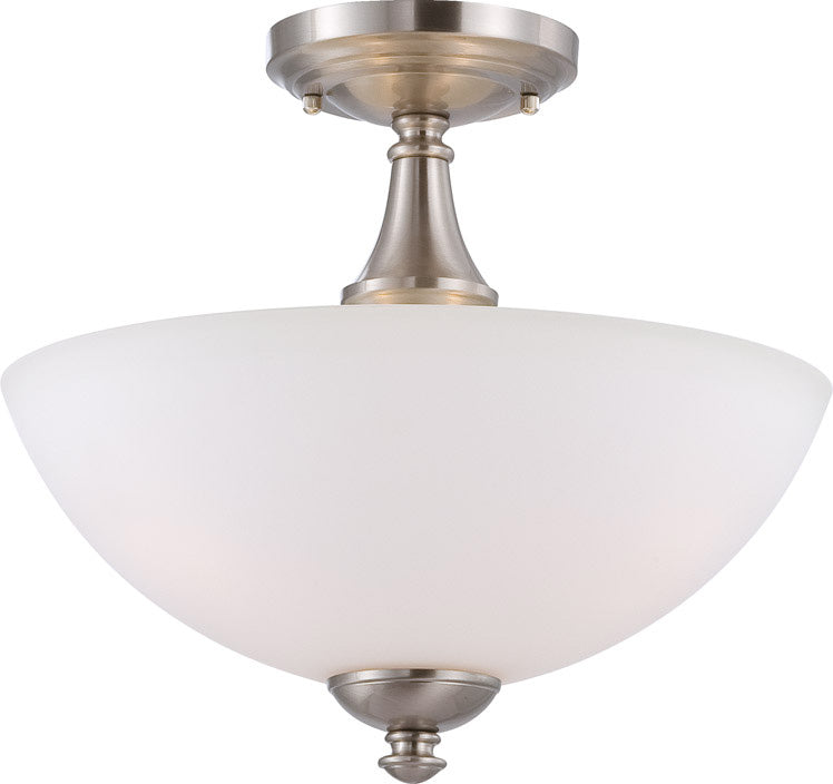 Nuvo Lighting 60-5044 Three Light Semi Flush Mount, Brushed Nickel