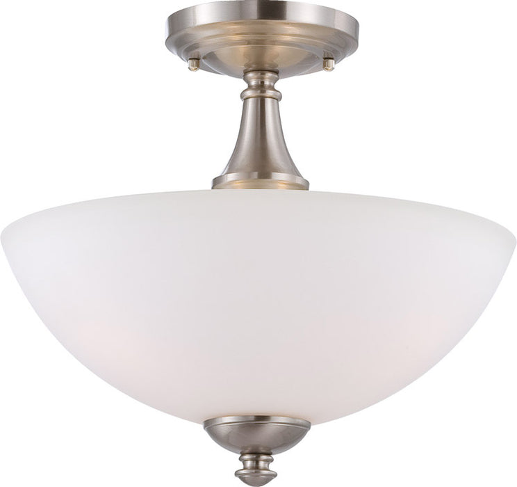 Nuvo Lighting 60-5044 Three Light Semi Flush Mount, Brushed Nickel