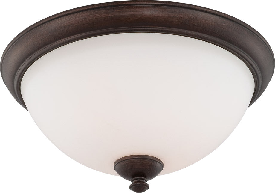 Nuvo Lighting 60-5141 Three Light Flush Mount, Prairie Bronze