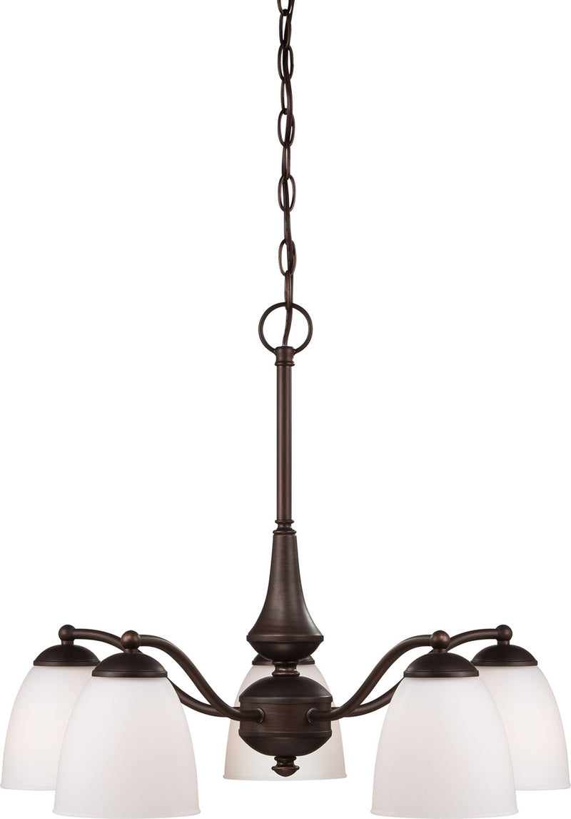 Nuvo Lighting 60-5143 Five Light Chandelier, Prairie Bronze