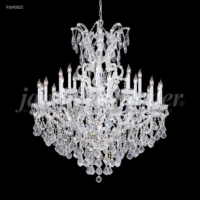 James R. Moder 91690S22 24 Light Chandelier, Silver