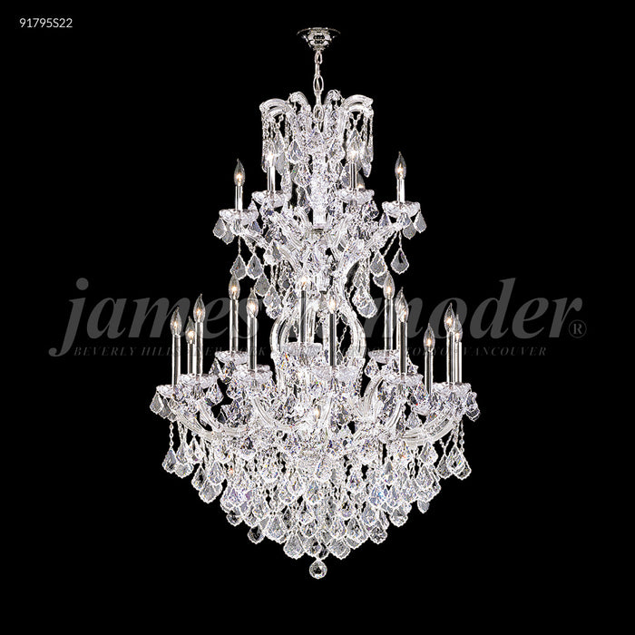 James R. Moder 91795S22 24 Light Chandelier, Silver