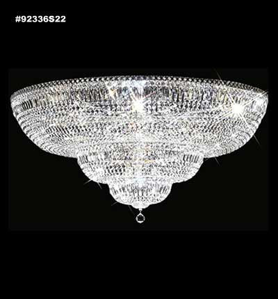 James R. Moder 92336S22 24 Light Flush Mount, Silver