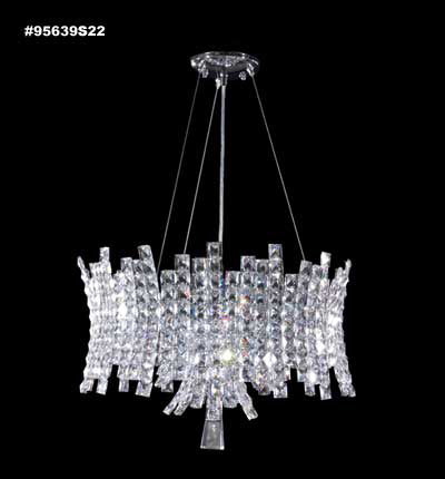 James R. Moder 95639S22 12 Light Pendant, Silver