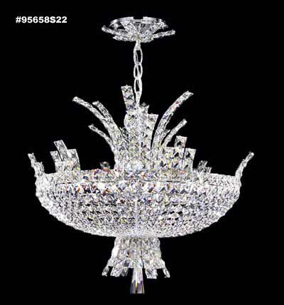James R. Moder 95658S22 12 Light Chandelier, Silver