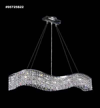 James R. Moder 95725S22 Five Light Chandelier, Silver